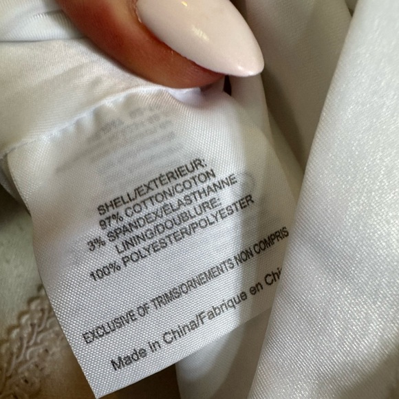 Tory Burch Cotton Pique Square Neck White Mini Dress Sz 6 Minimalist Casual - Picture 8 of 16